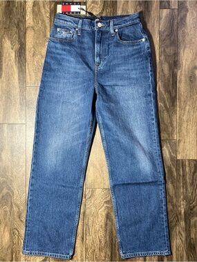 Tommy Jeans Layla High Slim Straight Jeans Women's Size 28x30 Blue Denim